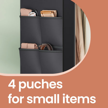 Clothes Wardrobe, Portable Closet, 2 Hanging Rails - image 5