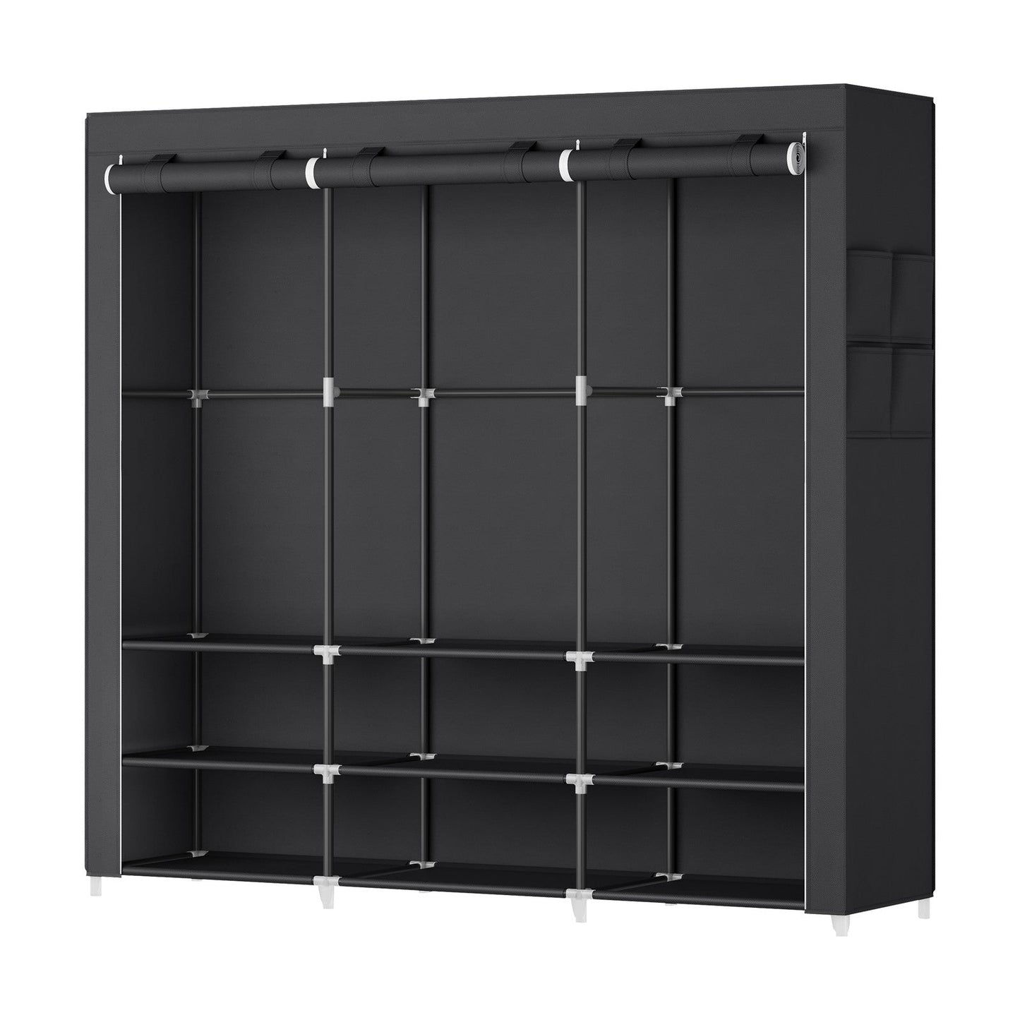 Clothes Wardrobe, Portable Closet, 2 Hanging Rails - image 12
