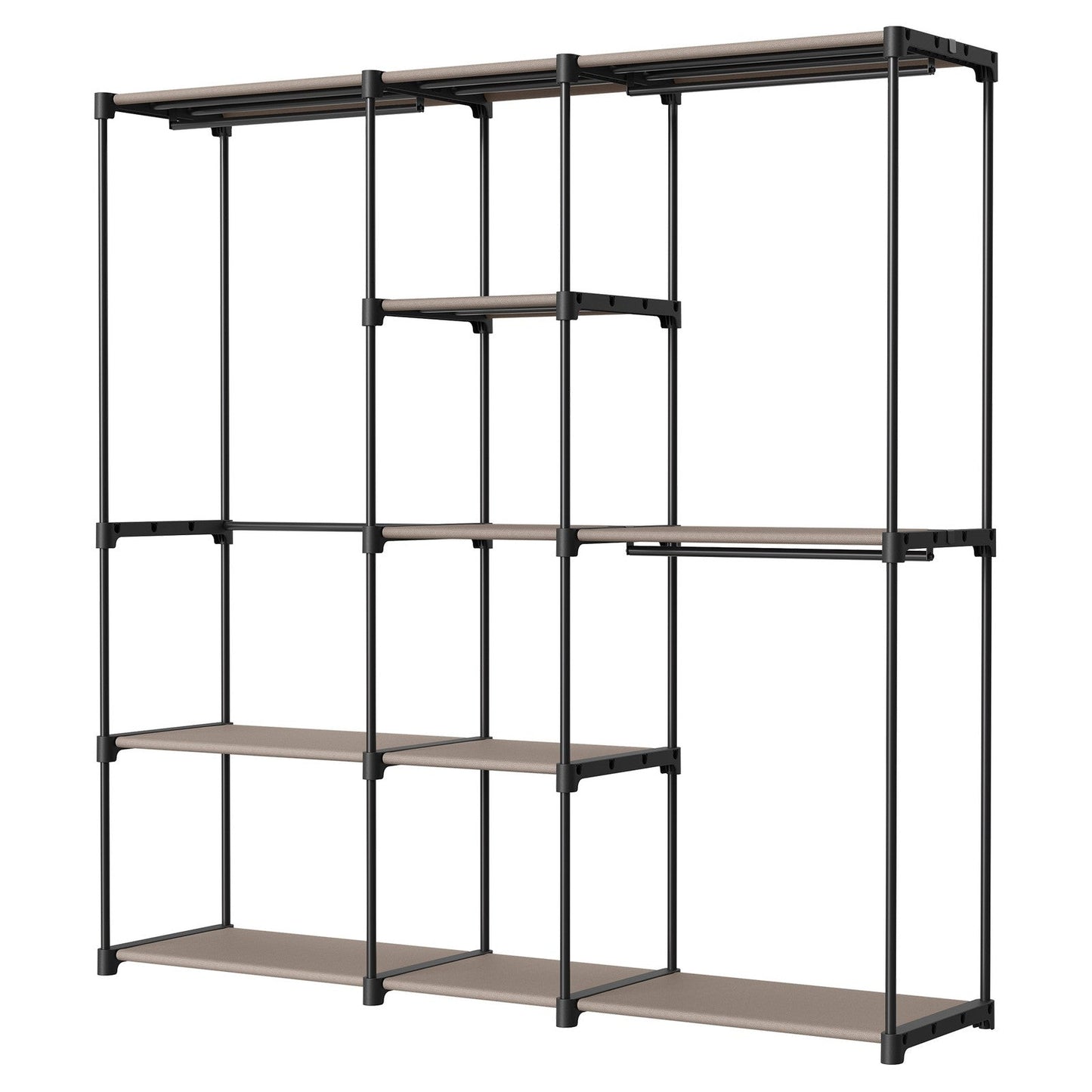 Portable Open Wardrobe, Clothes Rack, Freestanding Wardrobe with Clothes Rails and Fabric Shelves for Bedroom - image 1