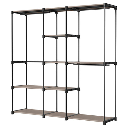 Portable Open Wardrobe, Clothes Rack, Freestanding Wardrobe with Clothes Rails and Fabric Shelves for Bedroom - image 1