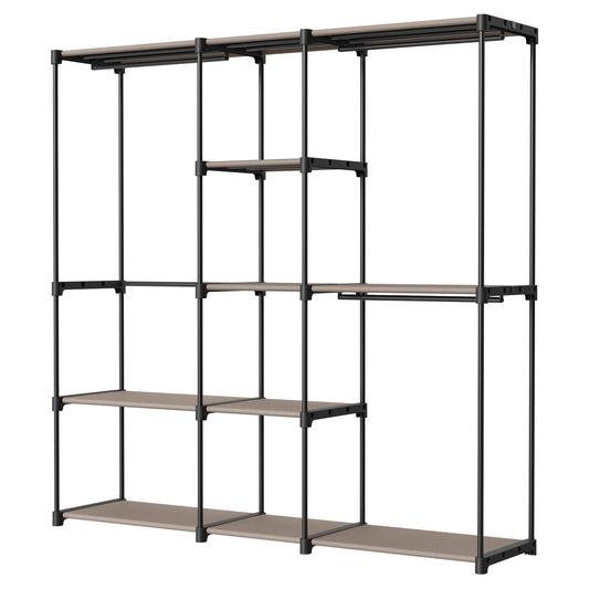 Portable Open Wardrobe, Clothes Rack, Freestanding Wardrobe with Clothes Rails and Fabric Shelves for Bedroom - image 1