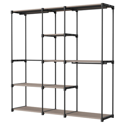 Portable Open Wardrobe, Clothes Rack, Freestanding Wardrobe with Clothes Rails and Fabric Shelves for Bedroom - image 1