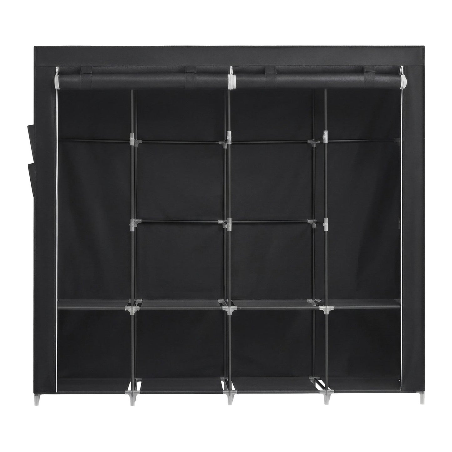 Portable Closet, Wardrobe Closet Organiser with Cover, 4 Hanging Rods and Shelves - image 13