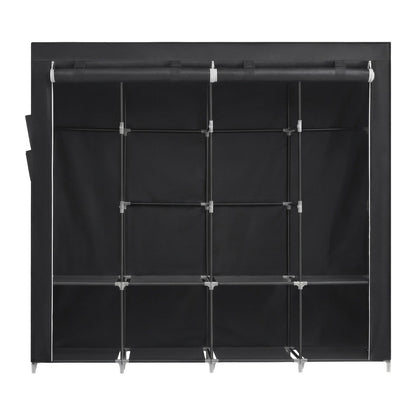 Portable Closet, Wardrobe Closet Organiser with Cover, 4 Hanging Rods and Shelves - image 13