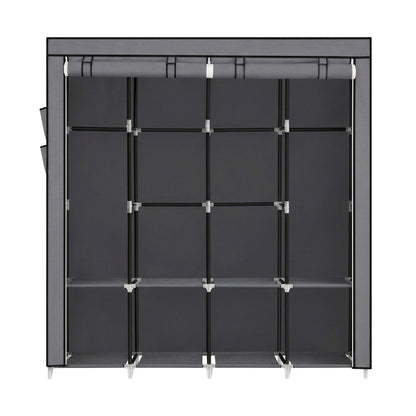 Portable Closet, Wardrobe Closet Organiser with Cover, 4 Hanging Rods and Shelves - image 1