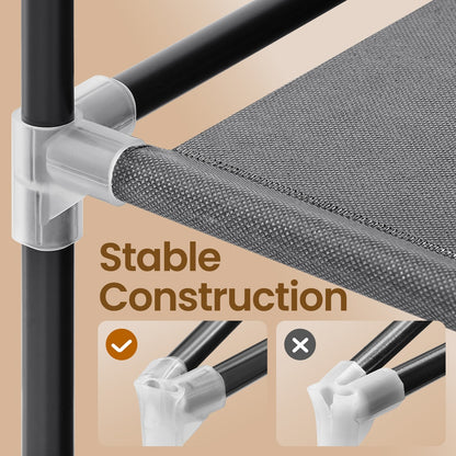 Portable Closet, Wardrobe Closet Organiser with Cover, 4 Hanging Rods and Shelves - image 4