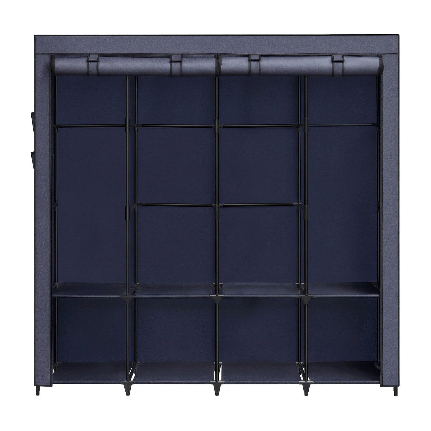 Portable Closet, Wardrobe Closet Organiser with Cover, 4 Hanging Rods and Shelves - image 18