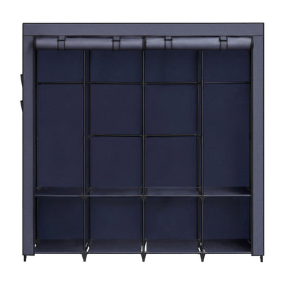 Portable Closet, Wardrobe Closet Organiser with Cover, 4 Hanging Rods and Shelves - image 18