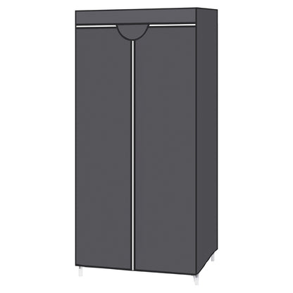 Foldable Fabric Wardrobe With Hanging Rail, Portable Closet Organizer for Clothes, Bags - image 1