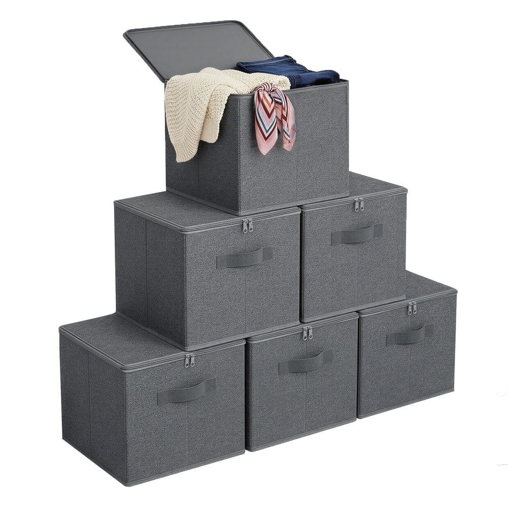 Foldable Storage Organiser Boxes, Set of 3 Storage Basket Bins with Handles, Clothes Organiser - image 36