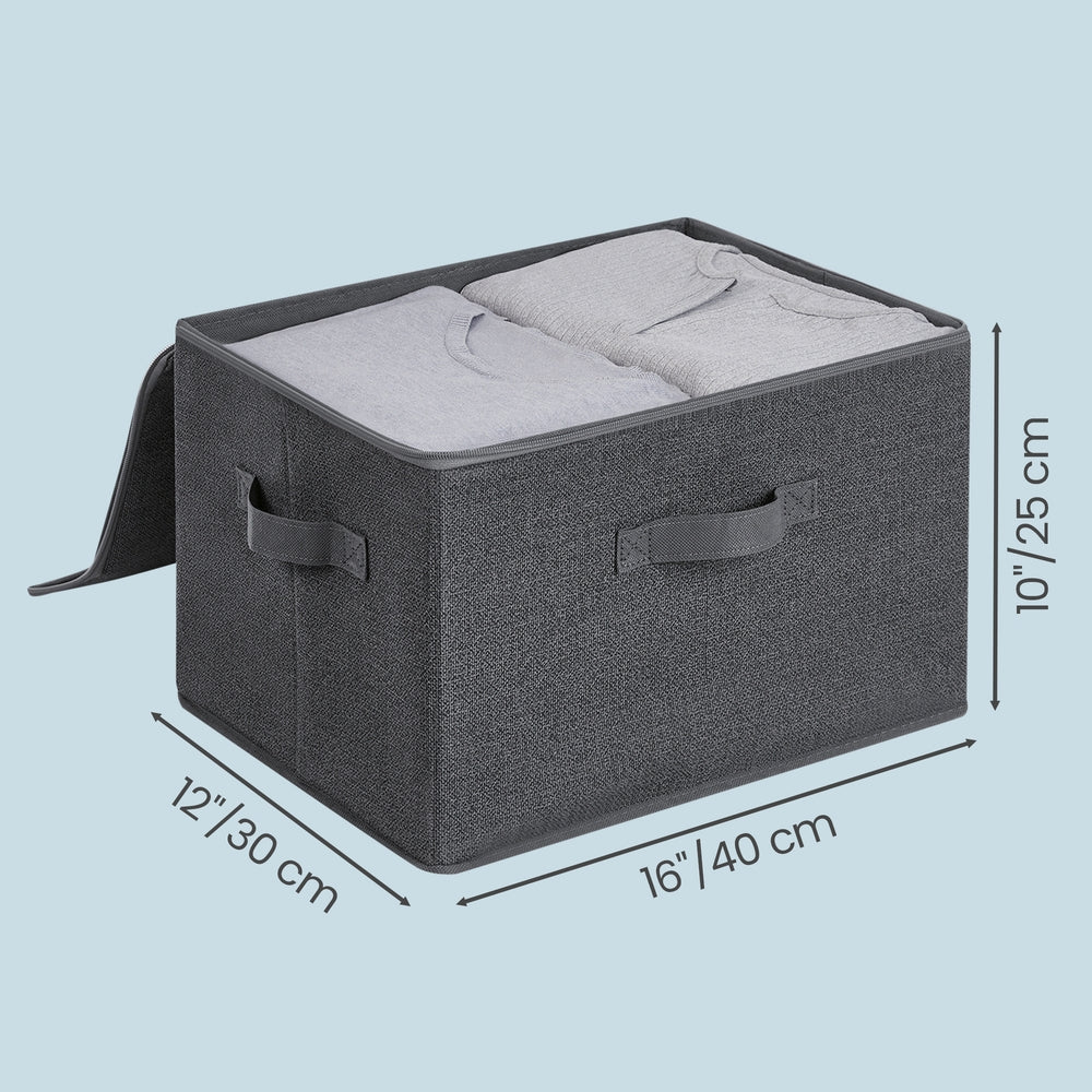 Foldable Storage Organiser Boxes, Set of 3 Storage Basket Bins with Handles, Clothes Organiser - image 38