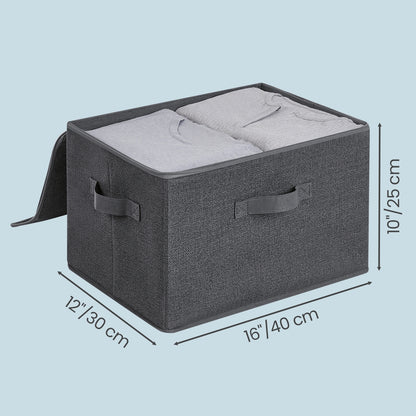 Foldable Storage Organiser Boxes, Set of 3 Storage Basket Bins with Handles, Clothes Organiser - image 38