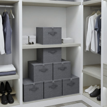 Foldable Storage Organiser Boxes, Set of 3 Storage Basket Bins with Handles, Clothes Organiser - image 39