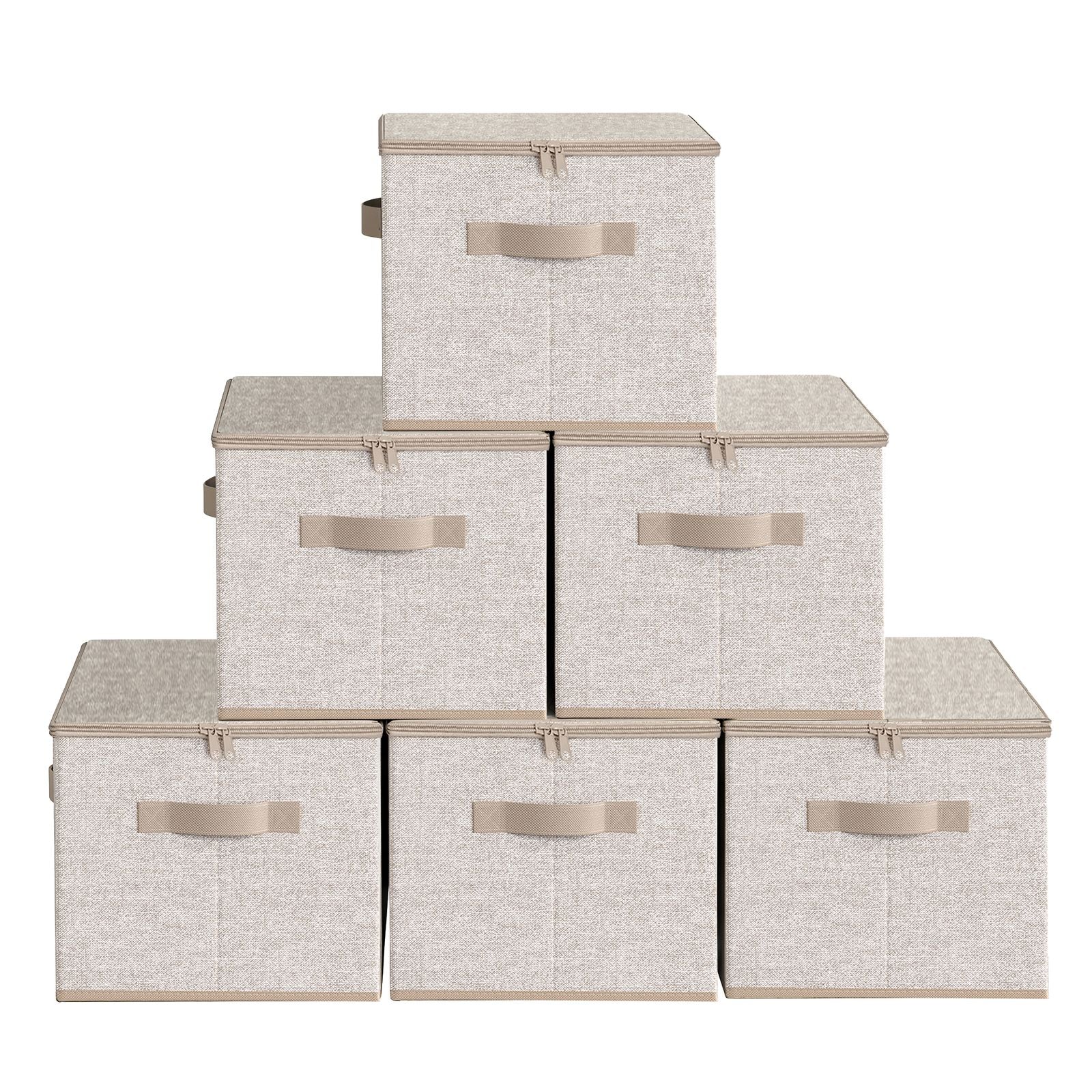 Foldable Storage Organiser Boxes, Set of 3 Storage Basket Bins with Handles, Clothes Organiser - image 14