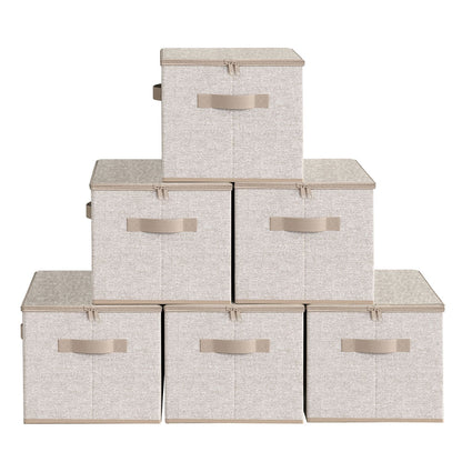 Foldable Storage Organiser Boxes, Set of 3 Storage Basket Bins with Handles, Clothes Organiser - image 14