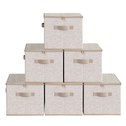 Foldable Storage Organiser Boxes, Set of 3 Storage Basket Bins with Handles, Clothes Organiser - image 13