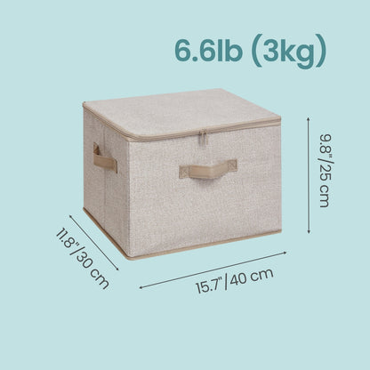 Foldable Storage Organiser Boxes, Set of 3 Storage Basket Bins with Handles, Clothes Organiser - image 15