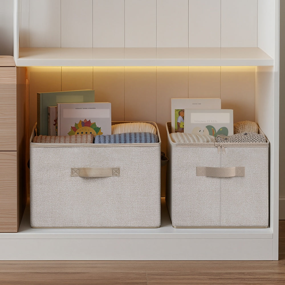 Foldable Storage Organiser Boxes, Set of 3 Storage Basket Bins with Handles, Clothes Organiser - image 16