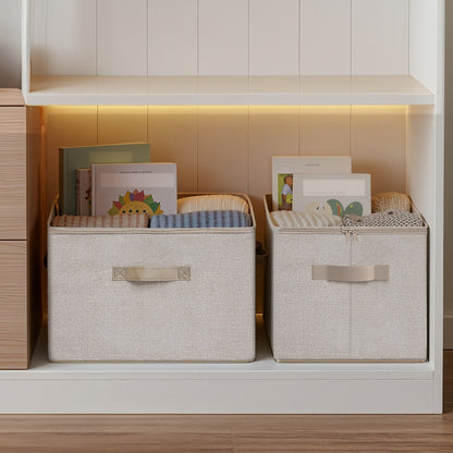 Foldable Storage Organiser Boxes, Set of 3 Storage Basket Bins with Handles, Clothes Organiser - image 16