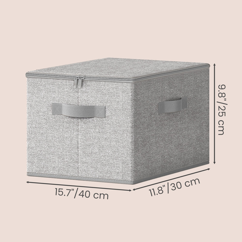 Foldable Storage Organiser Boxes, Set of 3 Storage Basket Bins with Handles, Clothes Organiser - image 28