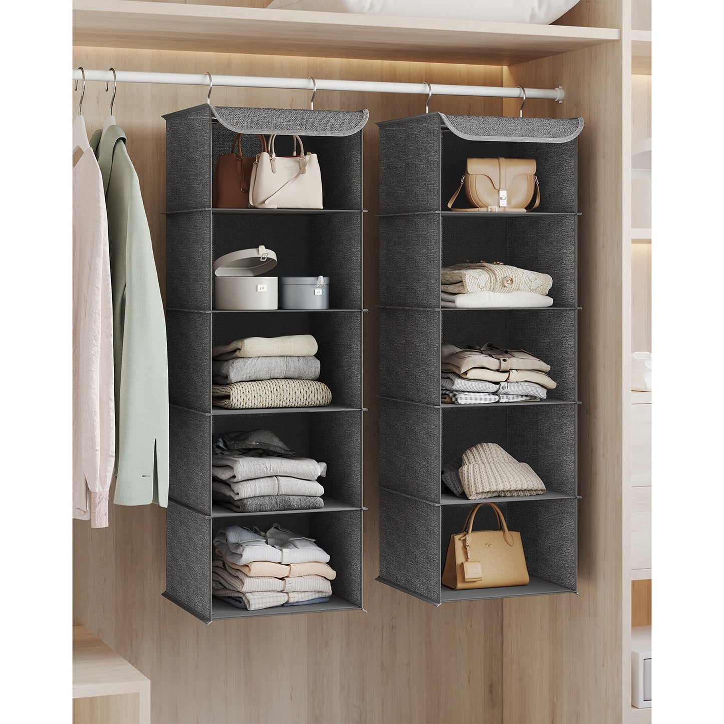 Set of 2 Hanging Wardrobe Storage Organisers - image 4