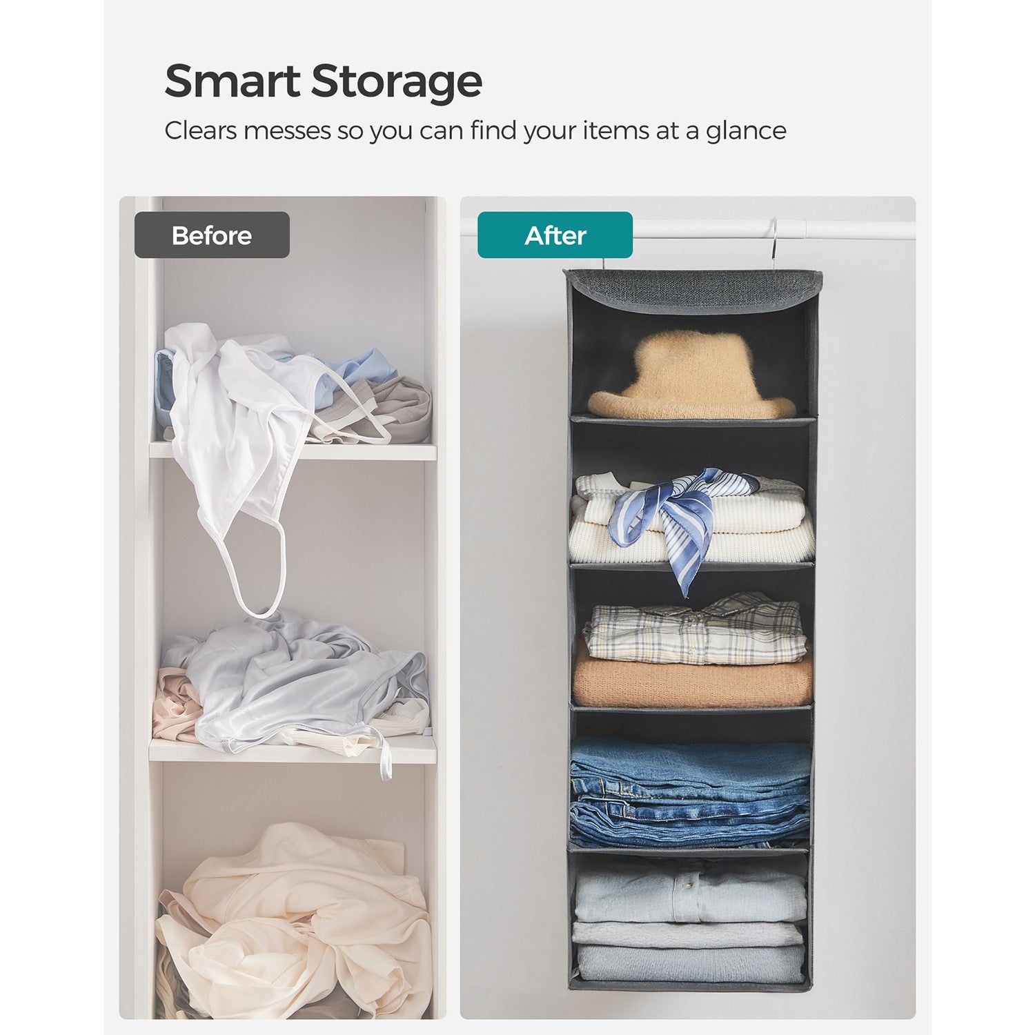 Set of 2 Hanging Wardrobe Storage Organisers - image 9