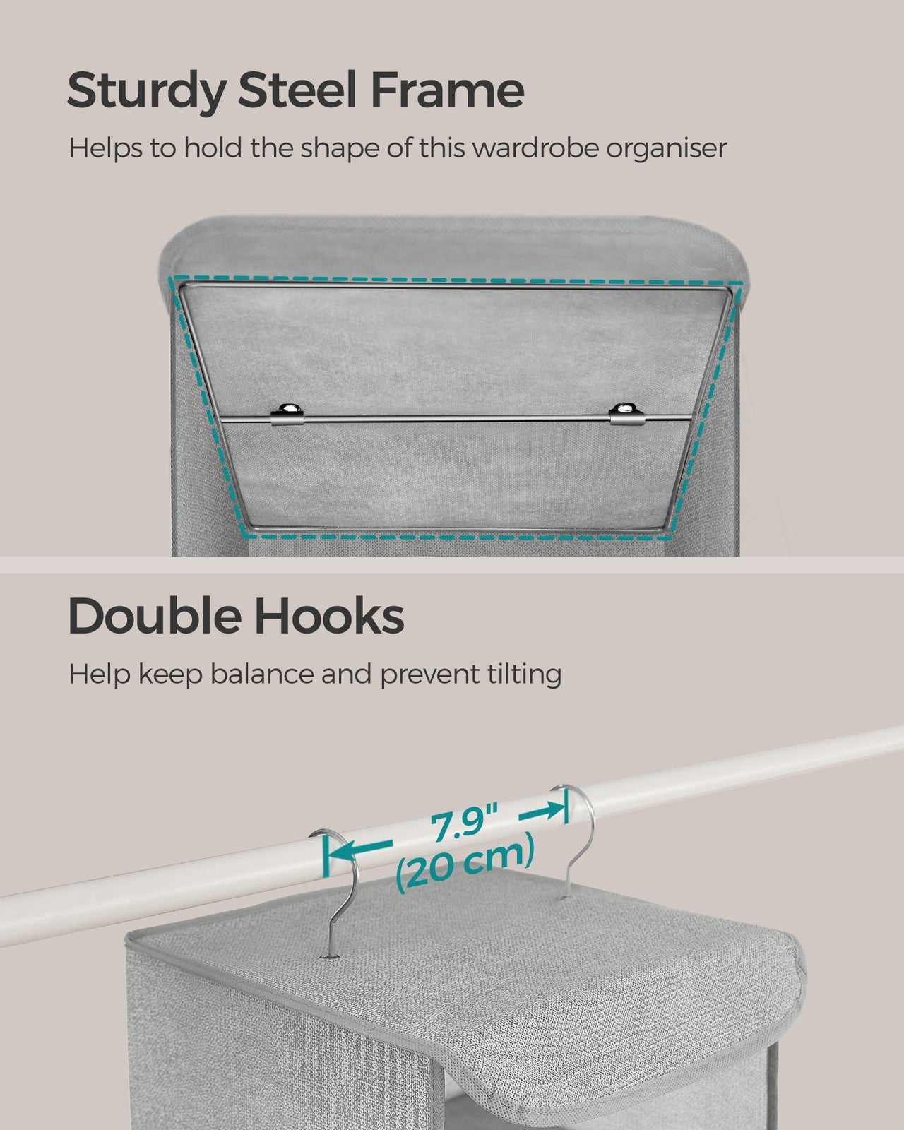 Set of 2 Hanging Wardrobe Storage Organisers - image 16