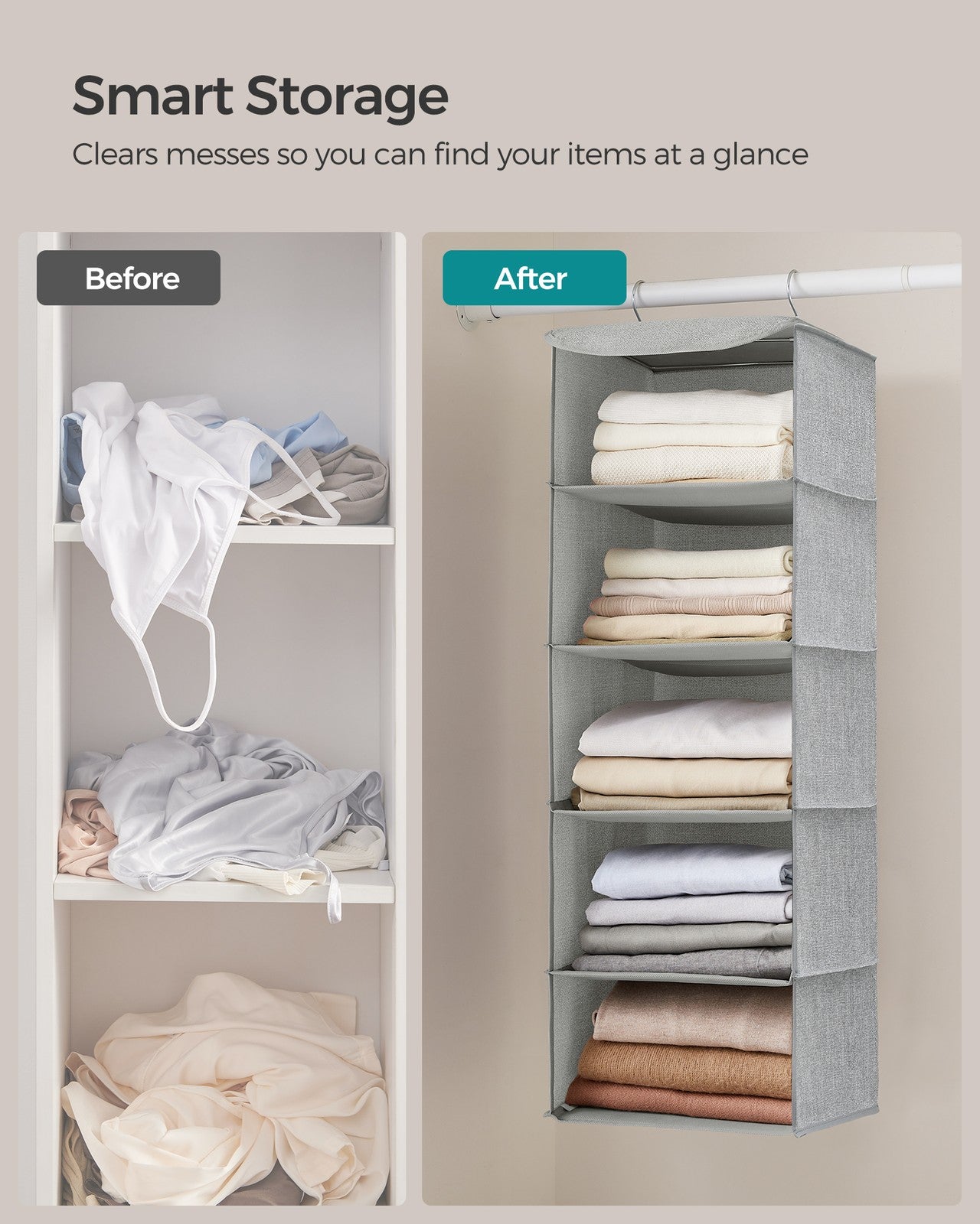 Set of 2 Hanging Wardrobe Storage Organisers - image 19