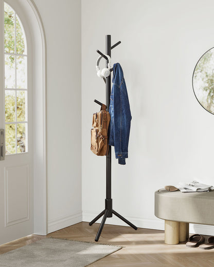 Black Free Standing Wood Coat Stand - image 2