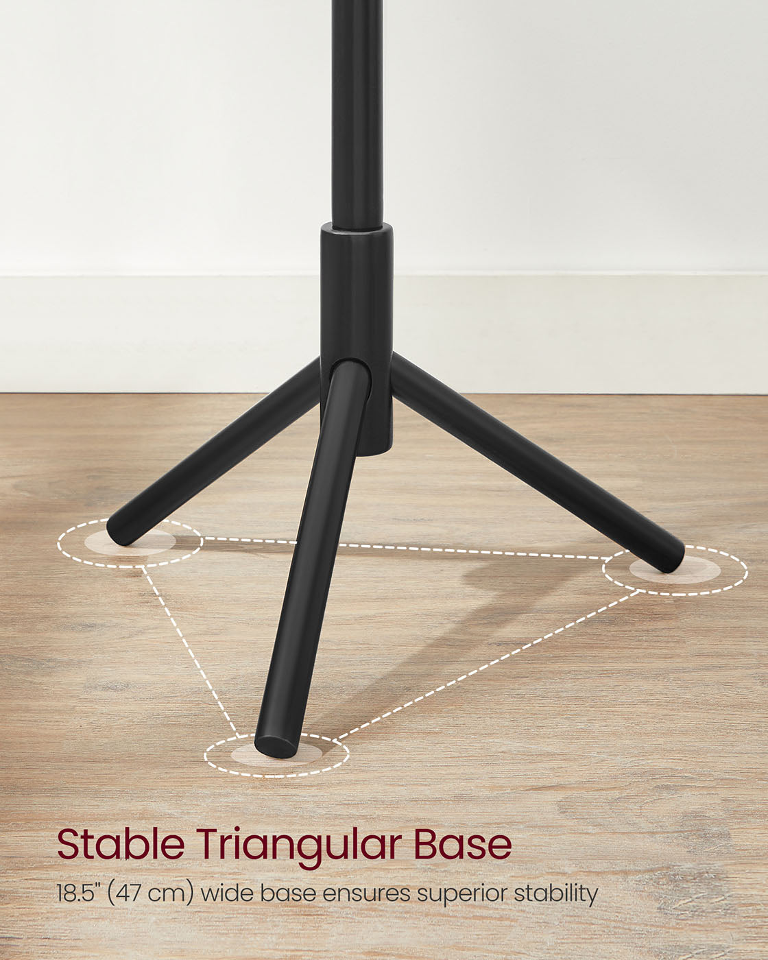 Black Free Standing Wood Coat Stand - image 3