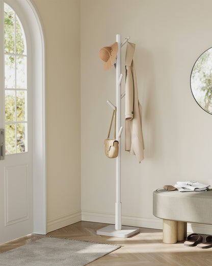 White Coat Stand with 8 Hooks - image 14