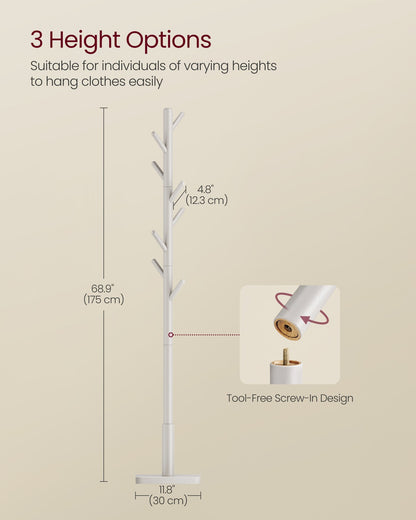 White Coat Stand with 8 Hooks - image 17