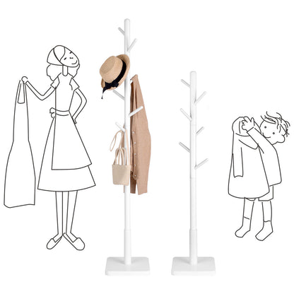 White Coat Stand with 8 Hooks - image 7