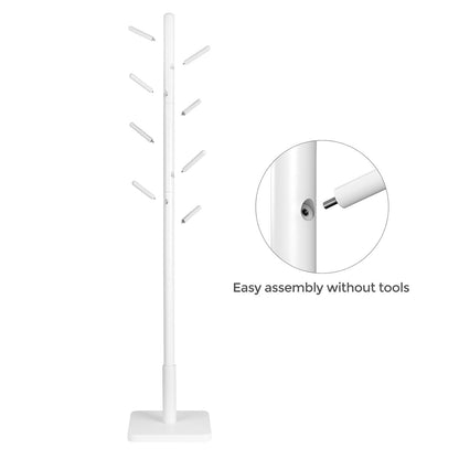 White Coat Stand with 8 Hooks - image 8