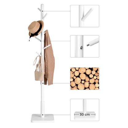 White Coat Stand with 8 Hooks - image 9