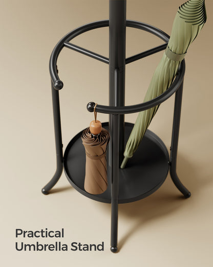 Freestanding Coat Rack with Umbrella Holder Ink Black - image 3