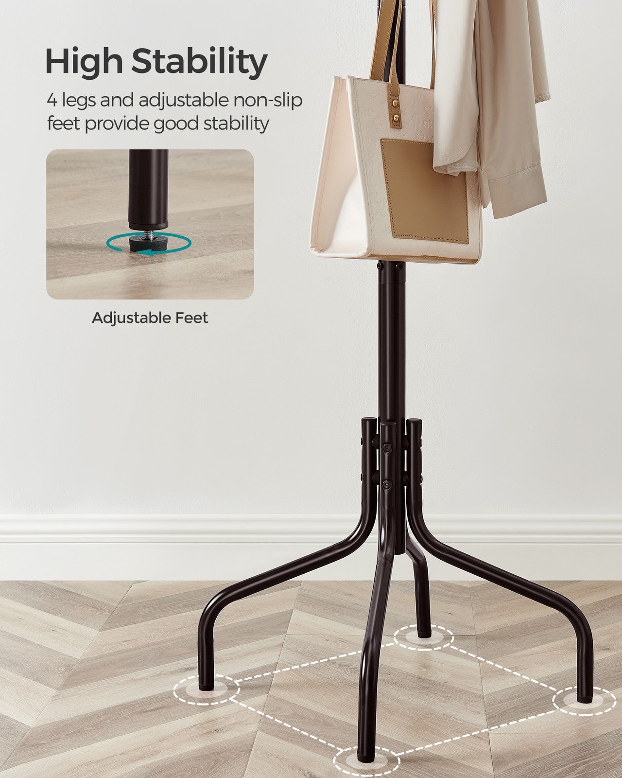 Coat Stand, Metal Coat Rack with 12 Hooks - image 28