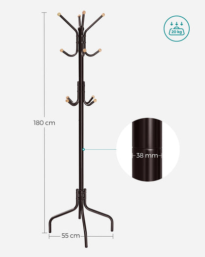 Coat Stand, Metal Coat Rack with 12 Hooks - image 29