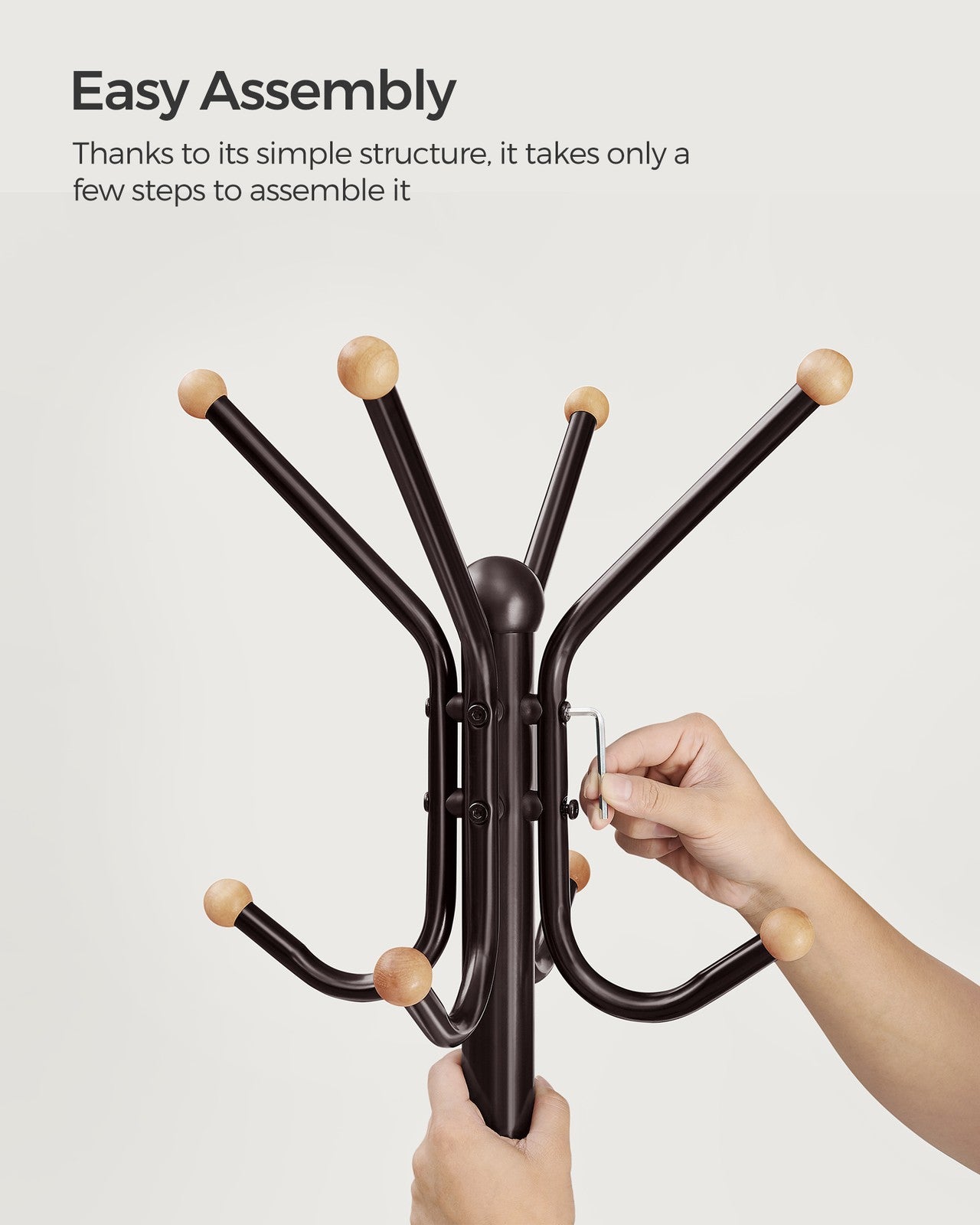 Coat Stand, Metal Coat Rack with 12 Hooks - image 31