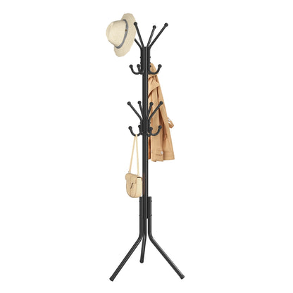 Freestanding metal coat rack with hooks Ink Black - image 1