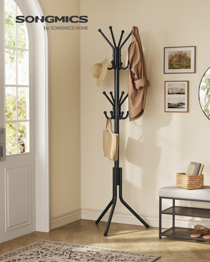 Freestanding metal coat rack with hooks Ink Black - image 2