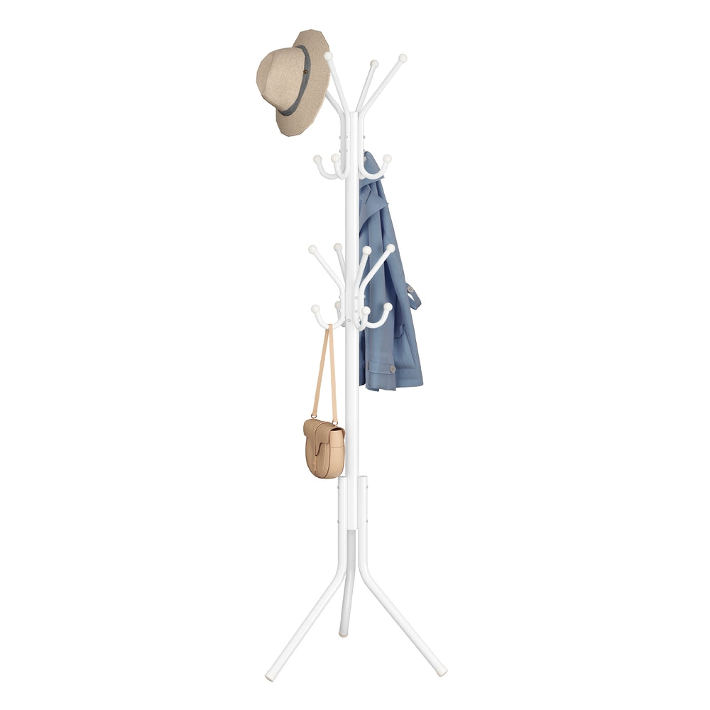 Freestanding metal coat rack with hooks Cloud White - image 1