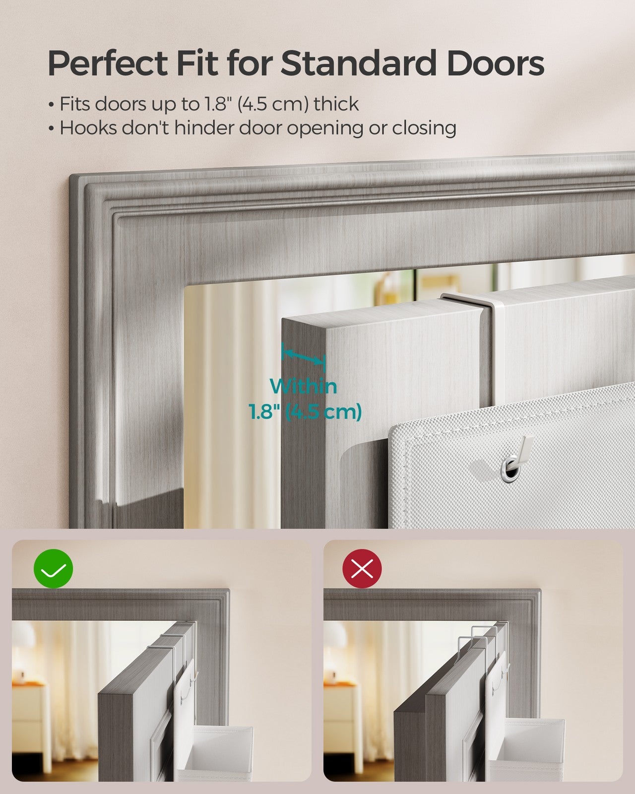 Over-Door Storage Organisers Cloud White - image 5