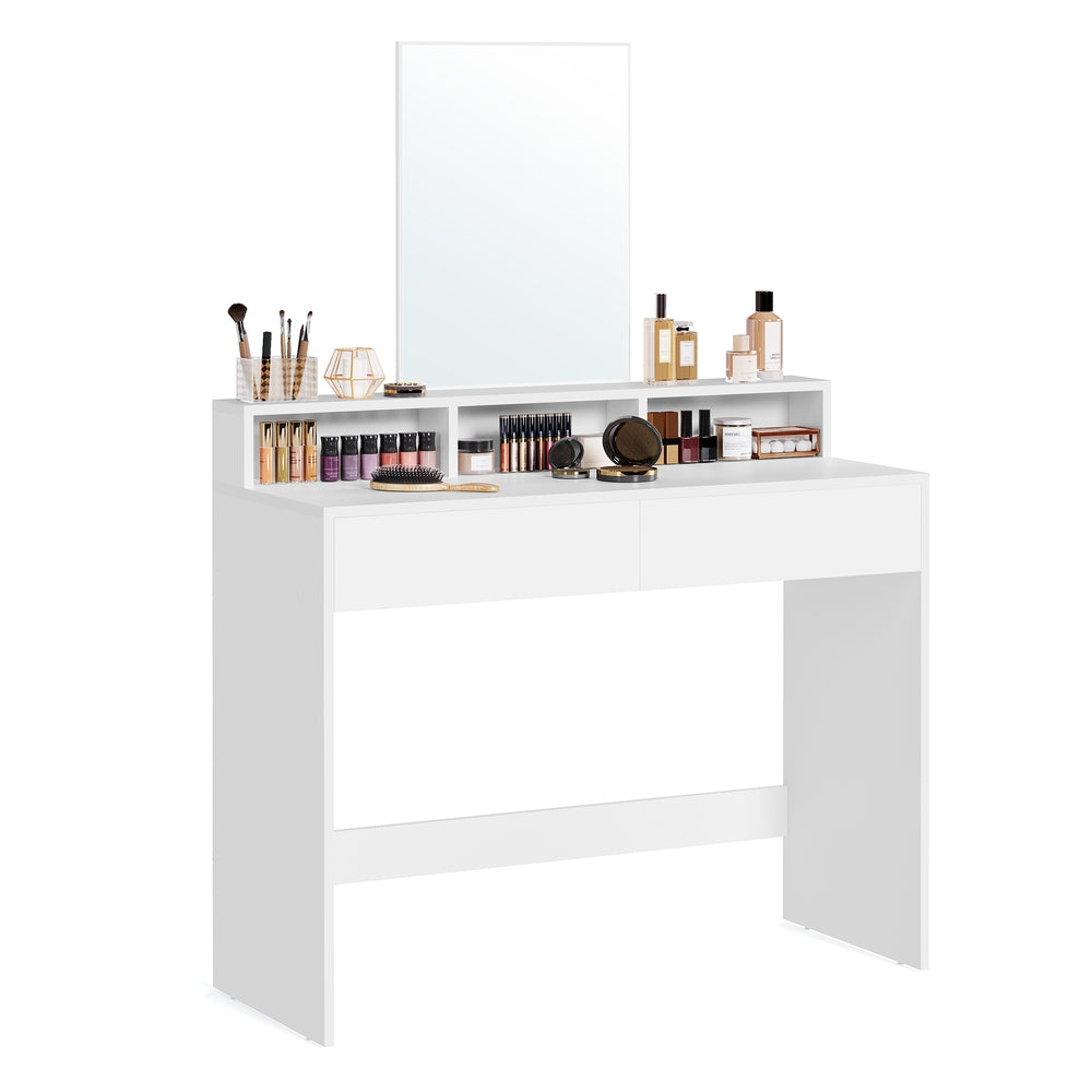 Dressing Table with Large Rectangular Mirror - image 1