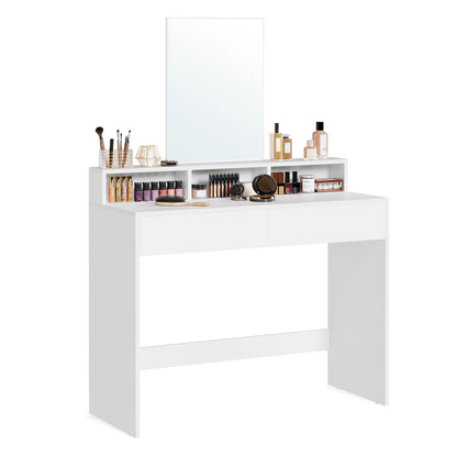 Dressing Table with Large Rectangular Mirror - image 1