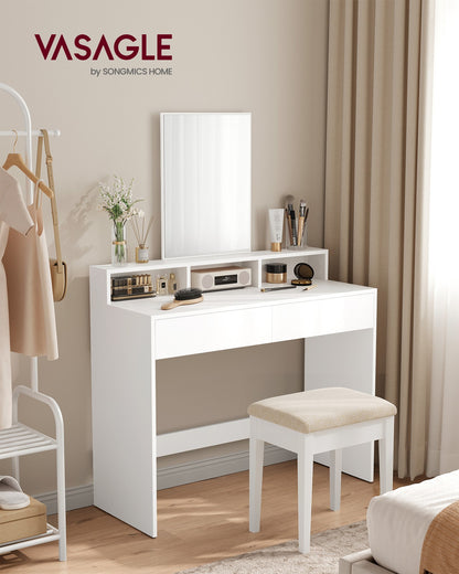 Dressing Table with Large Rectangular Mirror - image 2