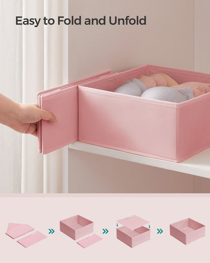 Set of 12 Foldable Fabric Drawer Organisers Dove Grey - image 21