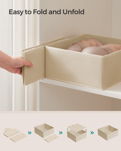 Set of 12 Foldable Fabric Drawer Organisers Dove Grey - image 49