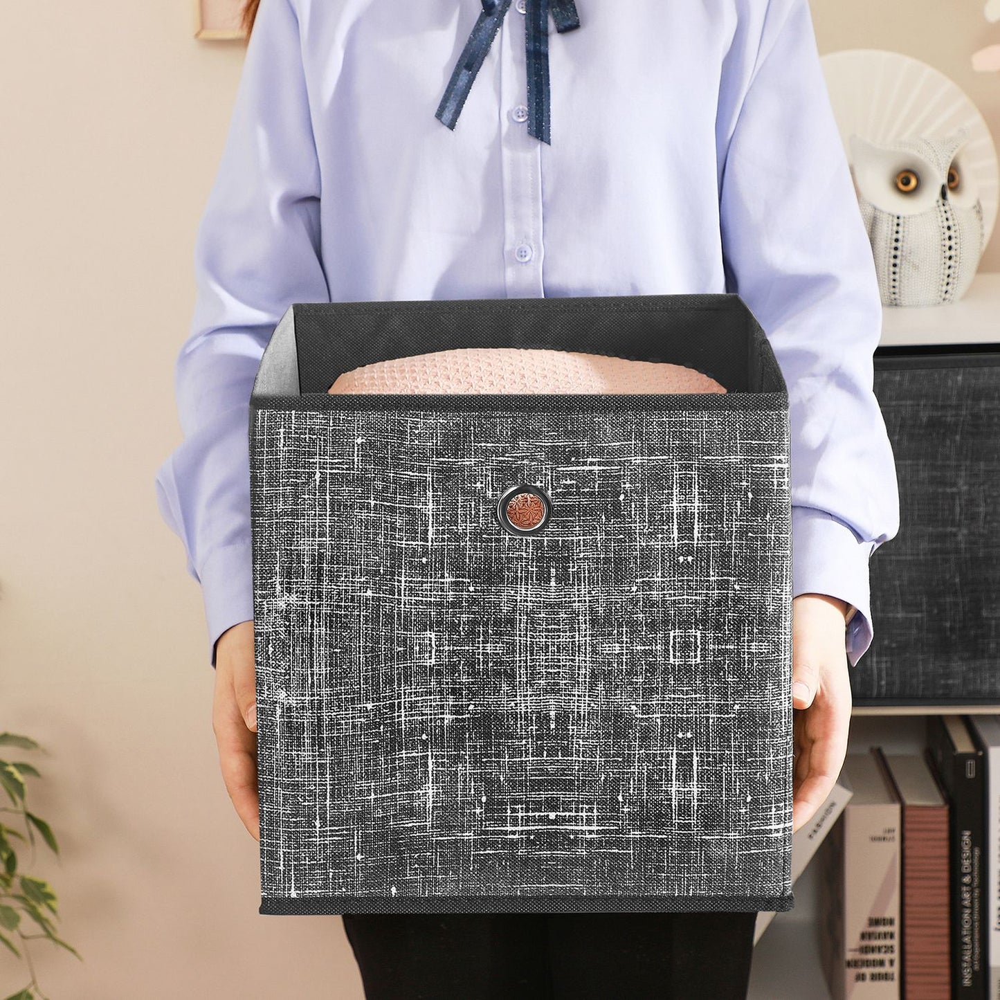 Set of 6 Non-Woven Fabric Box with Handle - image 35