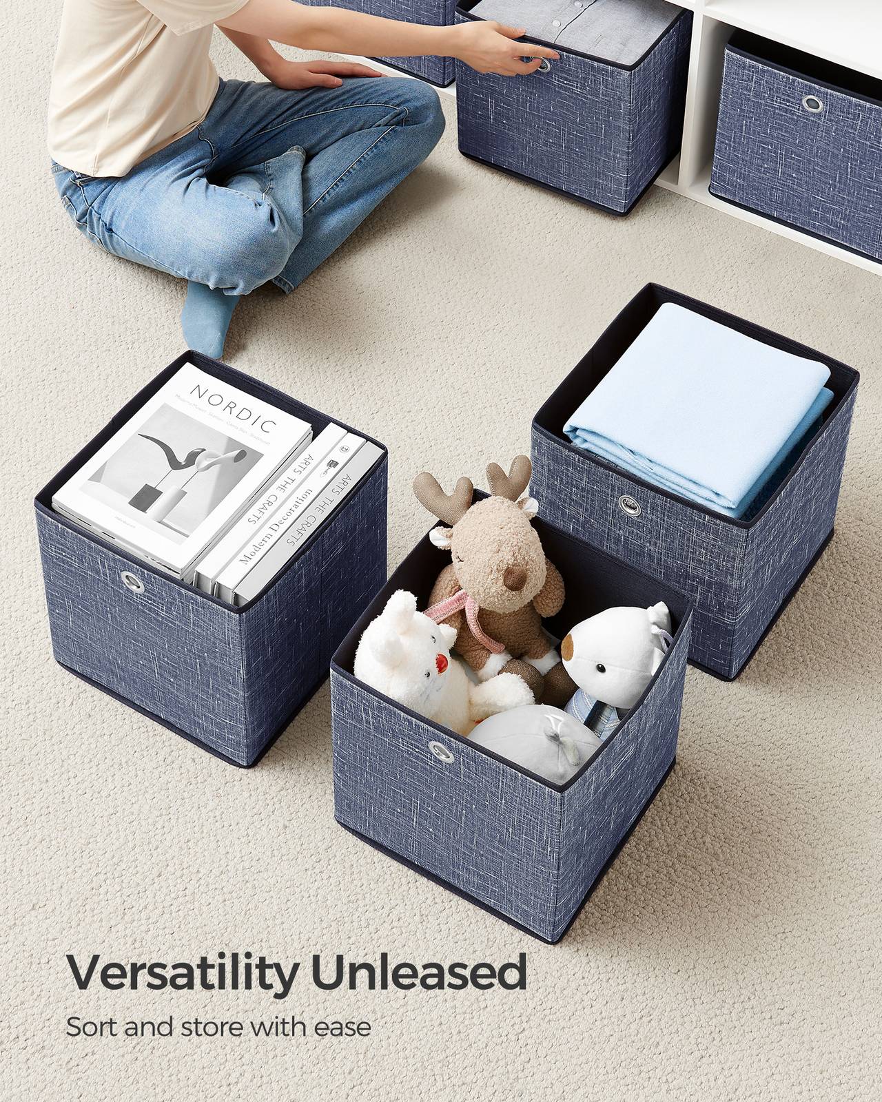 Set of 6 Non-Woven Fabric Box with Handle - image 17